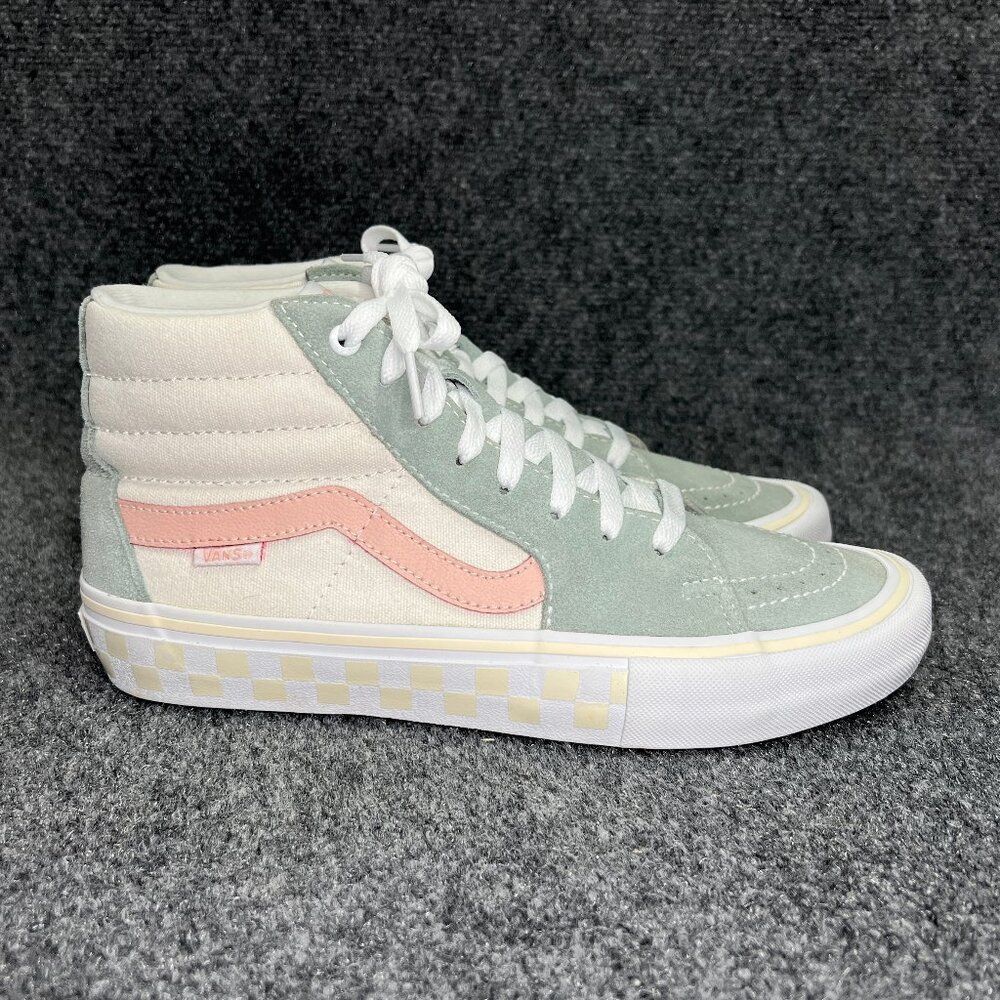 Vans Sk8-Hi Pro Washout Sneakers Men's 8.5 Green Pink Athletic Retro Skate Shoes